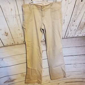 Old Navy women's mid rise stretch slacks tan khaki size 12